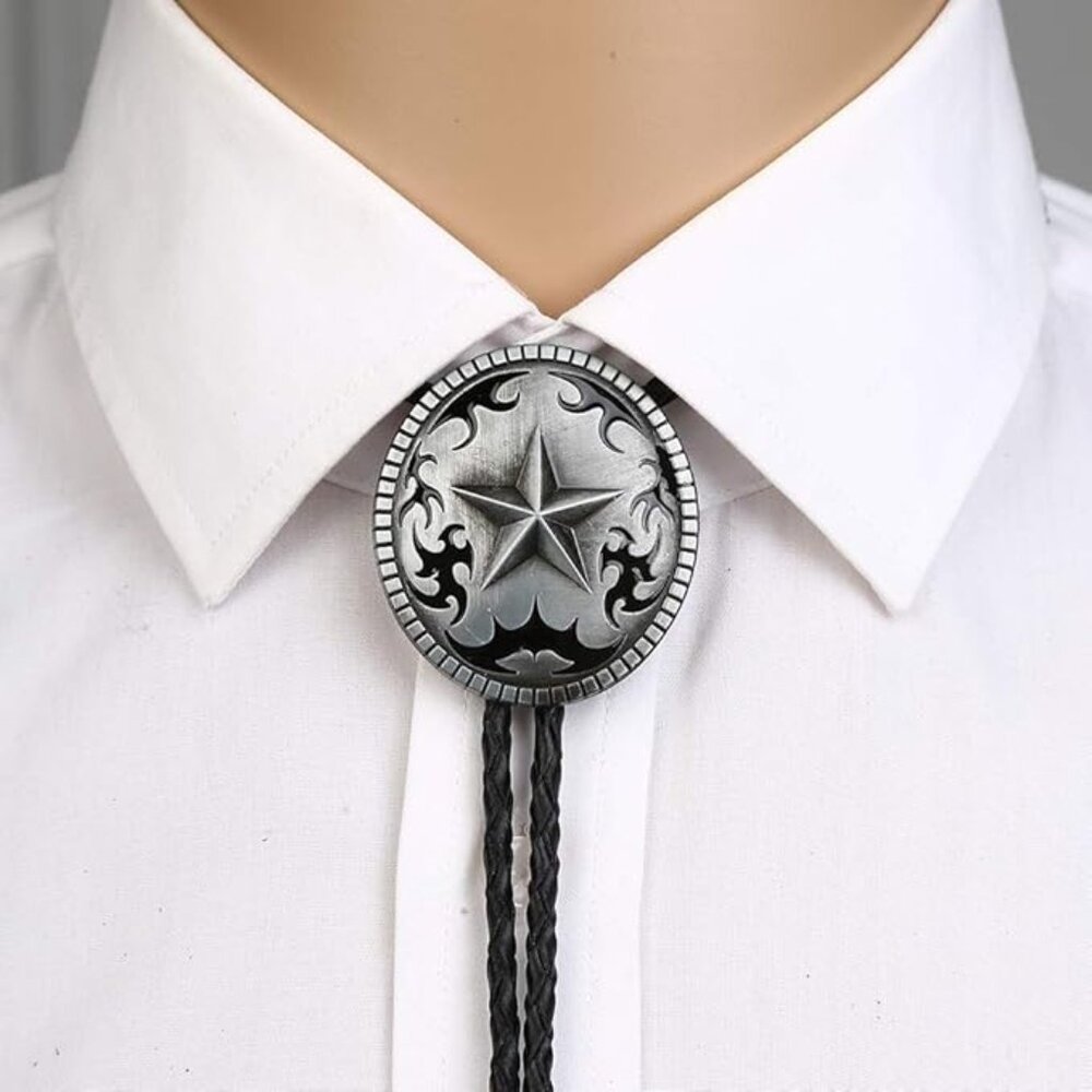 Western Pattern Deer bolo tie